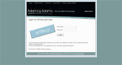 Desktop Screenshot of online.adamsadams.com