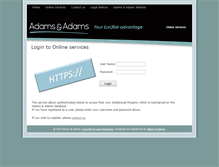 Tablet Screenshot of online.adamsadams.com